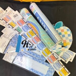 Teachers Must Haves Stationery Set with Borders, Name Plates, Posters, Pennant +